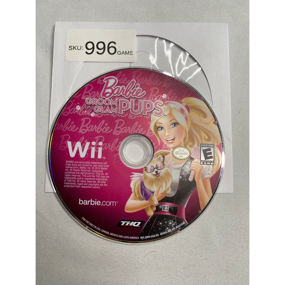 Barbie Groom and Glam Pups Nintendo Wii